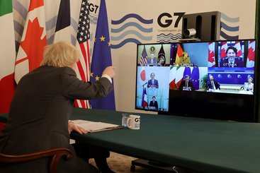 Boris Johnson hosts the meeting of the G7 leaders