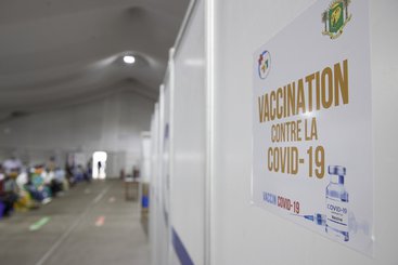 Vaccination site in Abidjan